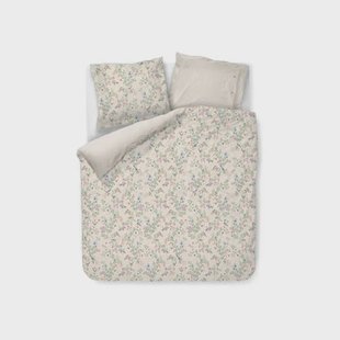 Pip Studio perkalen gebloemd lits-jumeaux dekbedovertrek 240x220 cm - gebroken wit