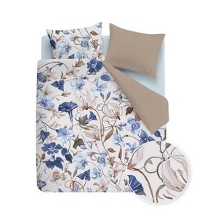 Beddinghouse katoenen gebloemd lits-jumeaux dekbedovertrek 240x220 cm - blauw