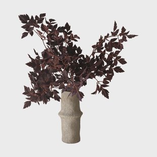 Botané Burgundy Plum Leaves kunstboeket 85 cm, 4 stuks
