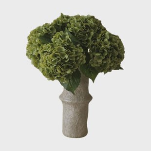 Botané Hortensia kunstboeket mosgroen, 51 cm, 6 stuks