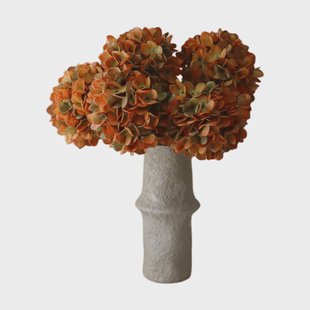 Botané Hortensia kunstboeket Oranje, 60 cm, 6 stuks