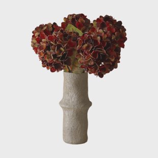 Botané Hortensia kunstboeket Diep bordeaux, 60 cm, 6 stuks