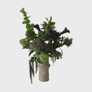 Botané Verdant Noir kunstboeket Calla-spinchr­ysantemum-herfstzonnebloem, 92 cm, 13 stuks