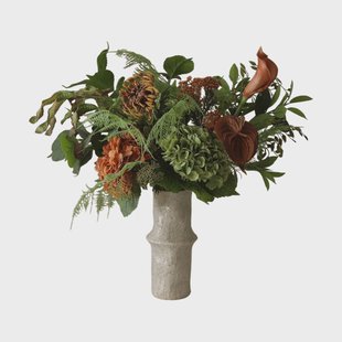 Botané Cedar Grove kunstboeket hortensia-halvecactusdahlia-calla, 90 cm, 14 st