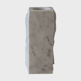 Botané Carrara Edge marmeren vaas medium, 30 cm