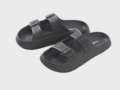 CRIVIT Heren badslippers (Zwart, 44/45)