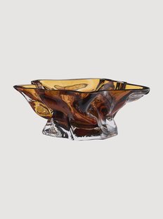 Mondgeblazen decoratieve schaal Vena