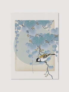Poster Delicate Bird And Foliage