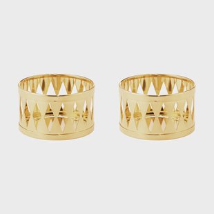 Georg Jensen warmtelichthouder 2026 Goud, 2-pack