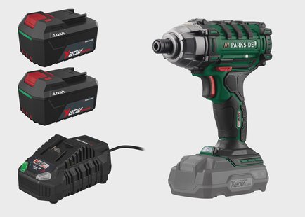 PARKSIDE Accu-slagschroevendraaier 20 V 180 Nm, met 2 accu's 4 Ah en snellader 4,5 A