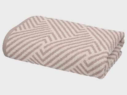 LIVARNO Handdoek, 70 x 140 cm, 500 g/m² (Beige/print)