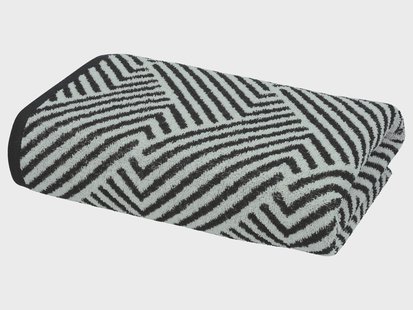 LIVARNO Handdoek, 70 x 140 cm, 500 g/m² (Zwart/print)