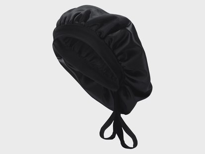 LIVARNO Bonnet of zijden kussensloop (Zwart)