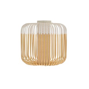Bamboo M plafondlamp, wit, Ø 45 cm, E27 - Forestier - Woonkamer - Designer - Bamboe - 1 lamp
