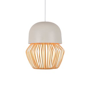 Anemos S hanglamp, wit, Ø 35 cm - Forestier - Eetkamer - Designer - Bamboe - 1 lamp