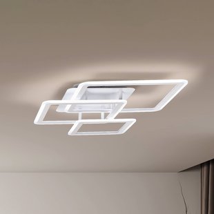 FISCHER & HONSEL LED plafondlamp Gelder, zandwit, lengte 65 cm, metaal, RGBW, CCT