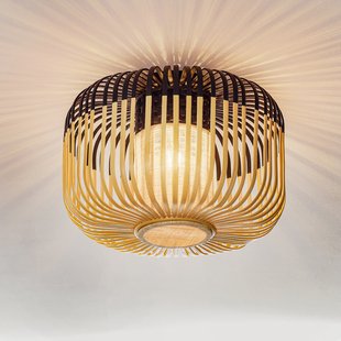 Bamboo plafondlamp Light S - Forestier Bamboo Light S - Woonkamer - Designer - Bamboe - Rond