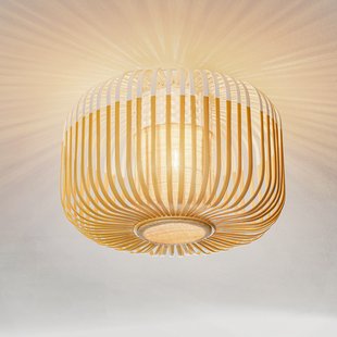 Bamboo plafondlamp S - Forestier Bamboo Light S - Woonkamer - Designer - Bamboe - Rond