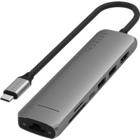 Satechi Usb C 7-in-1 Slim Multiport Adapter met Ethernet Space Grey