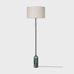 GUBI Gravity vloerlamp Emerald marmer-canvas