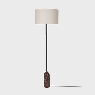 GUBI Gravity vloerlamp Maroon marble-canvas