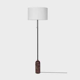 GUBI Gravity vloerlamp Maroon marble-white