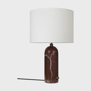 GUBI Gravity L tafellamp Maroon marble-white