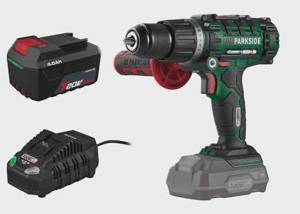 PARKSIDE Accu-klopboormachine 20 V 45 Nm, met accu 4 Ah en snellader 4,5 A