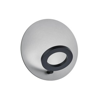Knapstein LED wandlamp Meggi nikkel Ø 30 cm, gebarenbediening, metaal