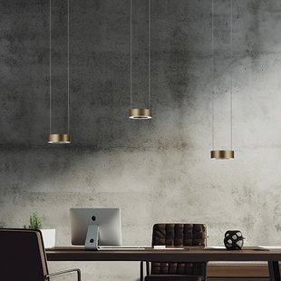 Knapstein LED hanglamp Zera-3, lengte 120 cm, bronskleurig, prisma-afdekking