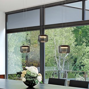 Knapstein LED hanglamp Sidra, zwart, lengte 120 cm, gebarenbediening