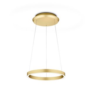 Knapstein LED hanglamp Svea-L40, goudkleurig, gebarenbediening