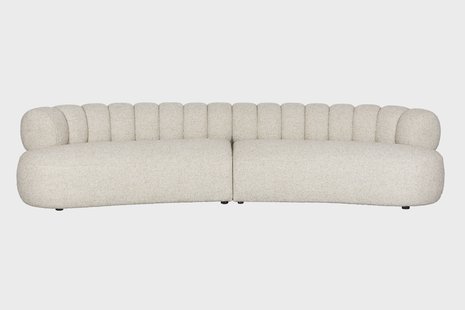 Dutchbone Organische 4,5-zits Bank Duvane 310cm, Geweven stof - Beige