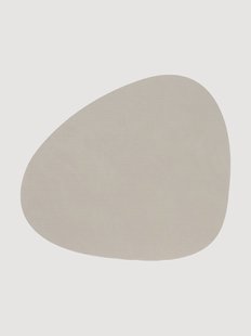 Asymmetrische leren placemats Corduroy, 2-delig