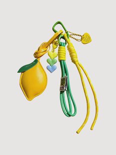 Handgemaakte tas Charm Citron van vegan leer