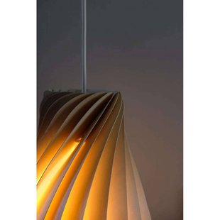 Tom Rossau hanglamp nr. 111, 43 cm hoog, berkenhout, E14