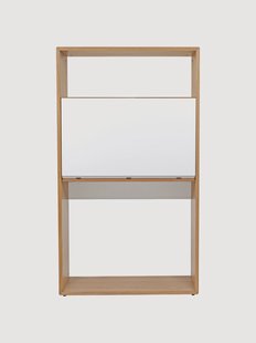 Houten bureau Loma met opklapbaar blad