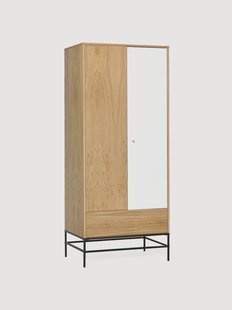 Houten compacte kledingkast Flora