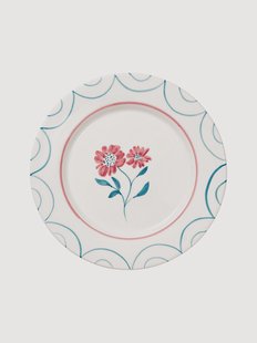 Handbeschilderd dinerbord Cottage Flower