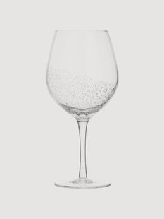 Mondgeblazen rode wijnglas Bubble