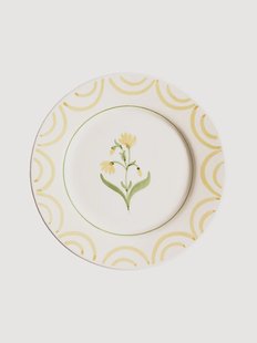 Handbeschilderd dinerbord Cottage Flower