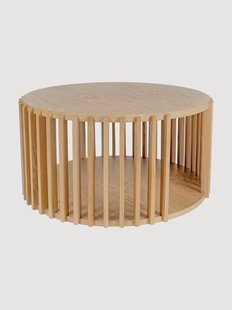 Ronde houten salontafel Drum