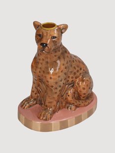 Kandelaar Leopard, H 21 cm