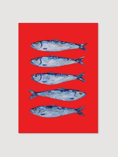 Poster Sardines Berry Red