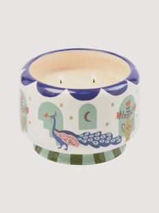 Geurkaars Peacock (mistige limoen) van keramiek