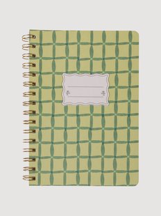Twin Wire notitieboek Green Lattice Tulip, A5