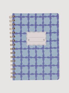 Twin Wire notitieboek Blue Lattice Tulip, A5