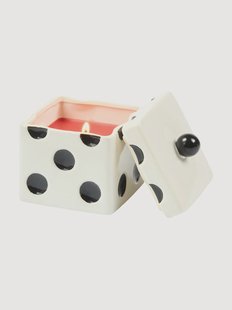Geurkaars Lucky Dice (tabak patchouli) van keramiek