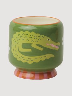 Geurkaars Crocodile (vijg) van keramiek