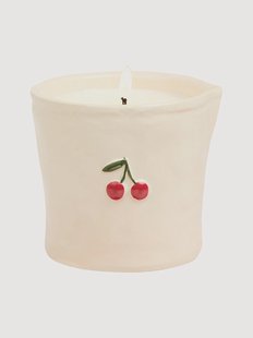Geurkaars Cherry (gerookte kers) van keramiek